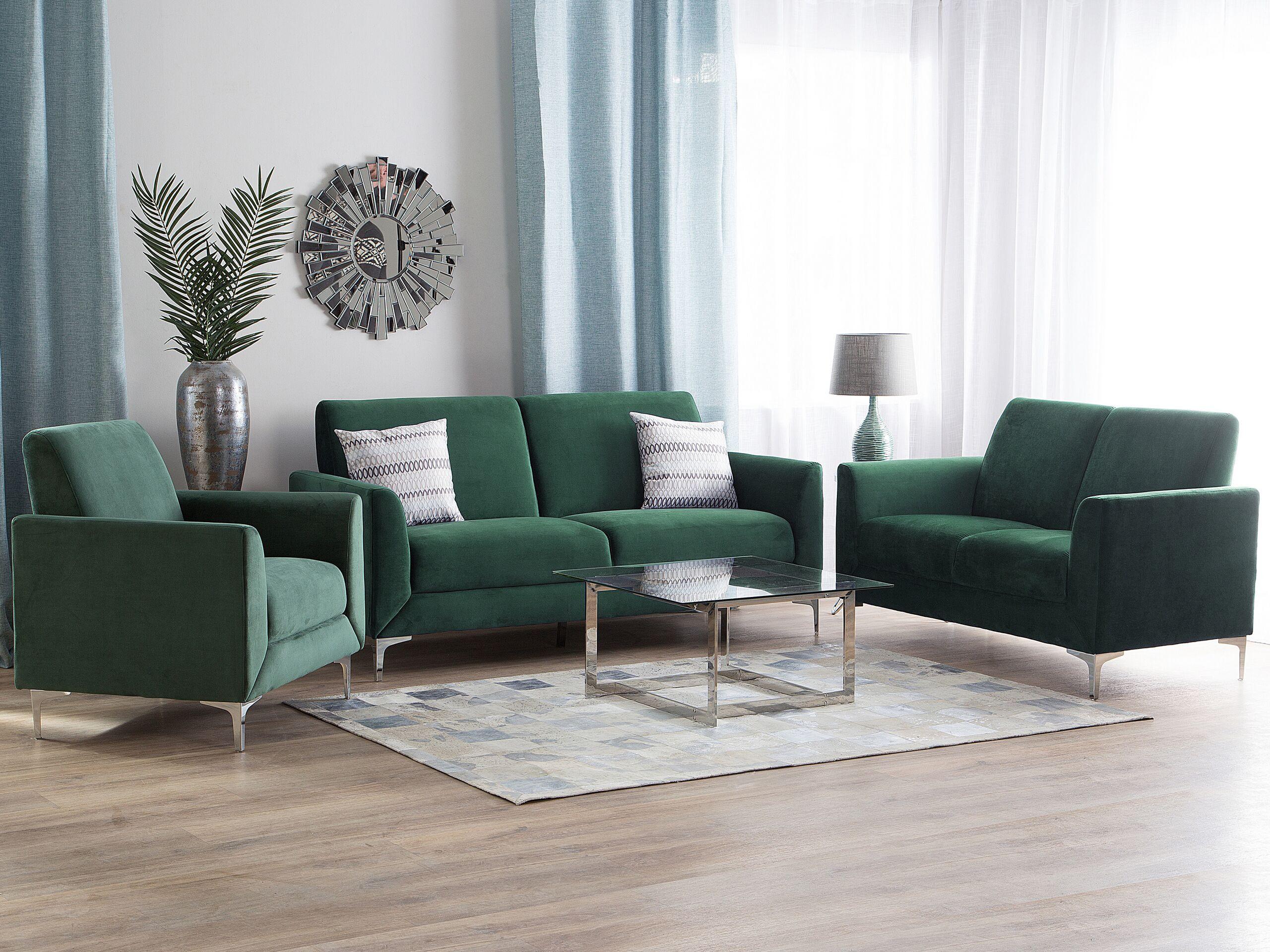 Beliani Wohnzimmer Set aus Samtstoff Modern FENES