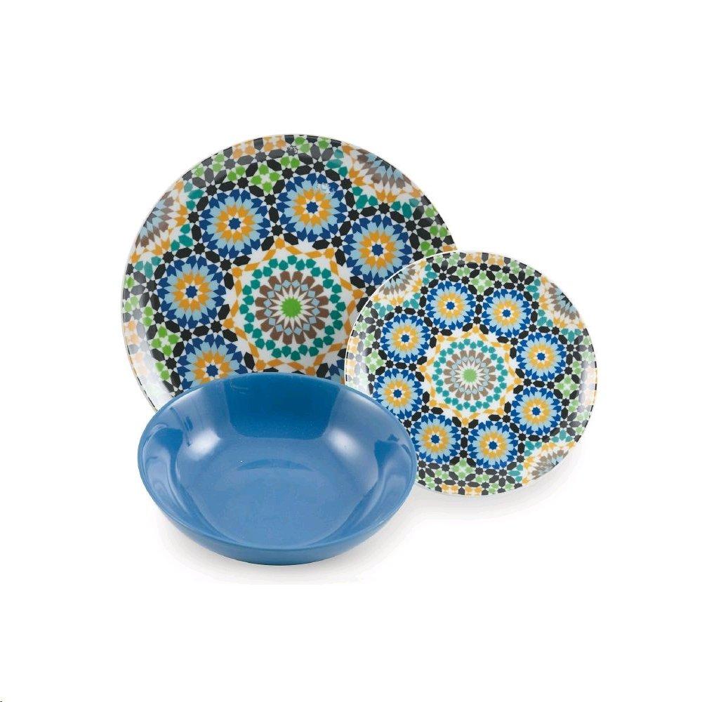 Villa D'Este Home Tivoli , Marrakech - Geschirrset Porzellan und Gres, 18-tlg