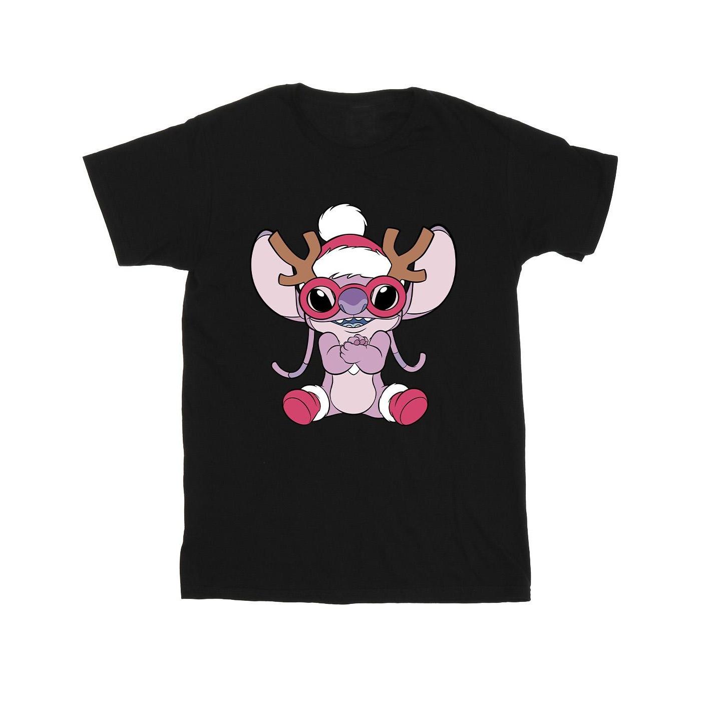 Disney Stitch Weihnachtsrentier Print T-Shirt