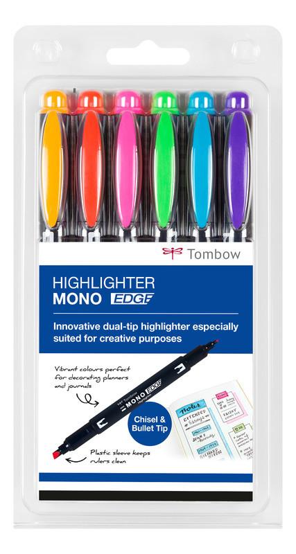 Tombow TOMBOW Mono edge Textmarker 6 Farben