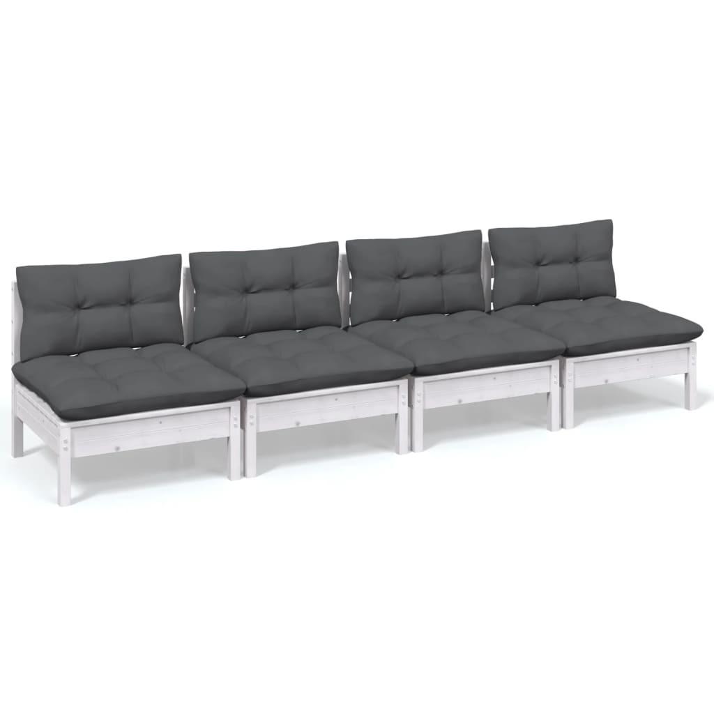 VidaXL 4-sitzer-gartensofa kiefernholz