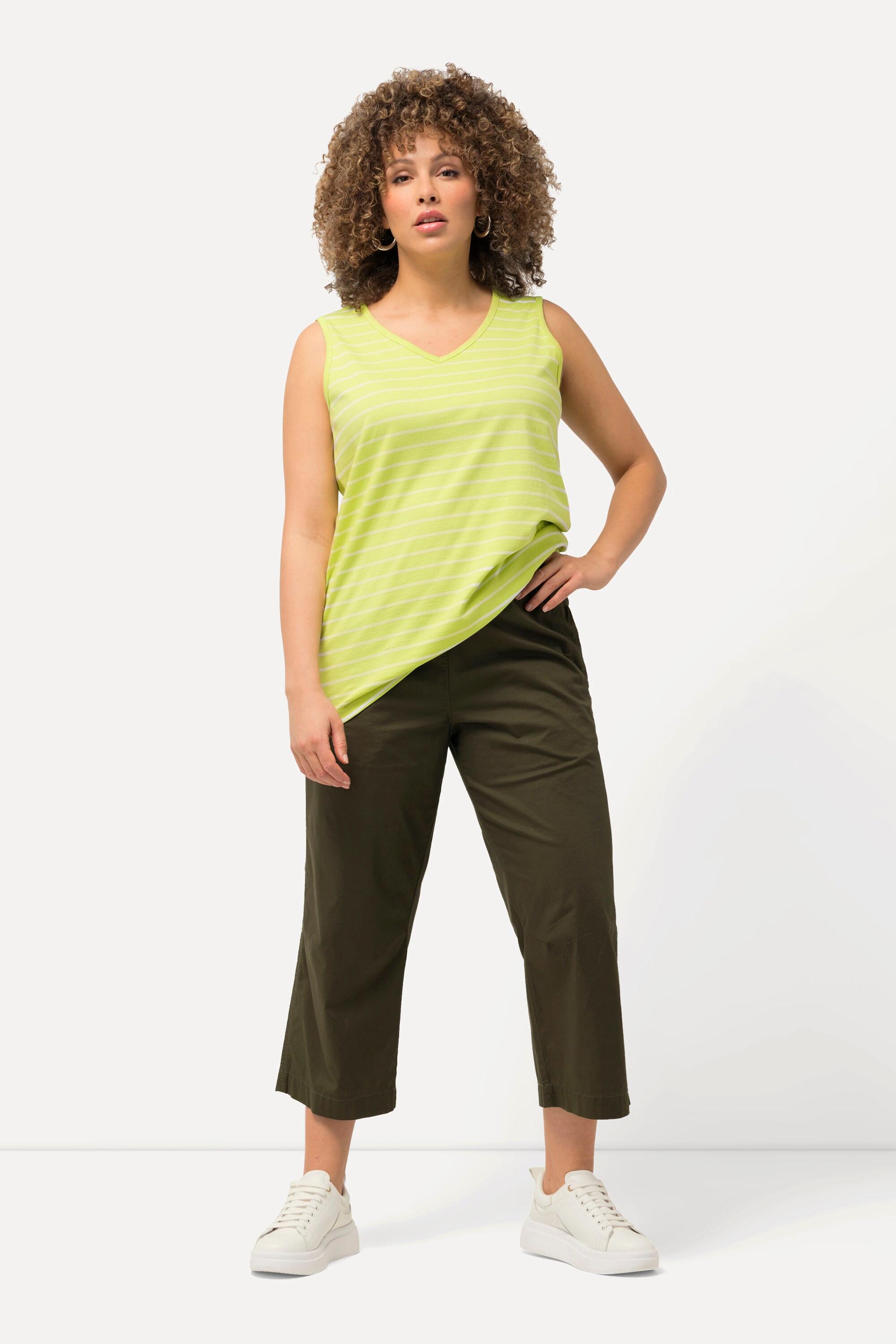 Ulla Popken 7/8-Hose Ruby mit geformtem Knie und geradem Bein
