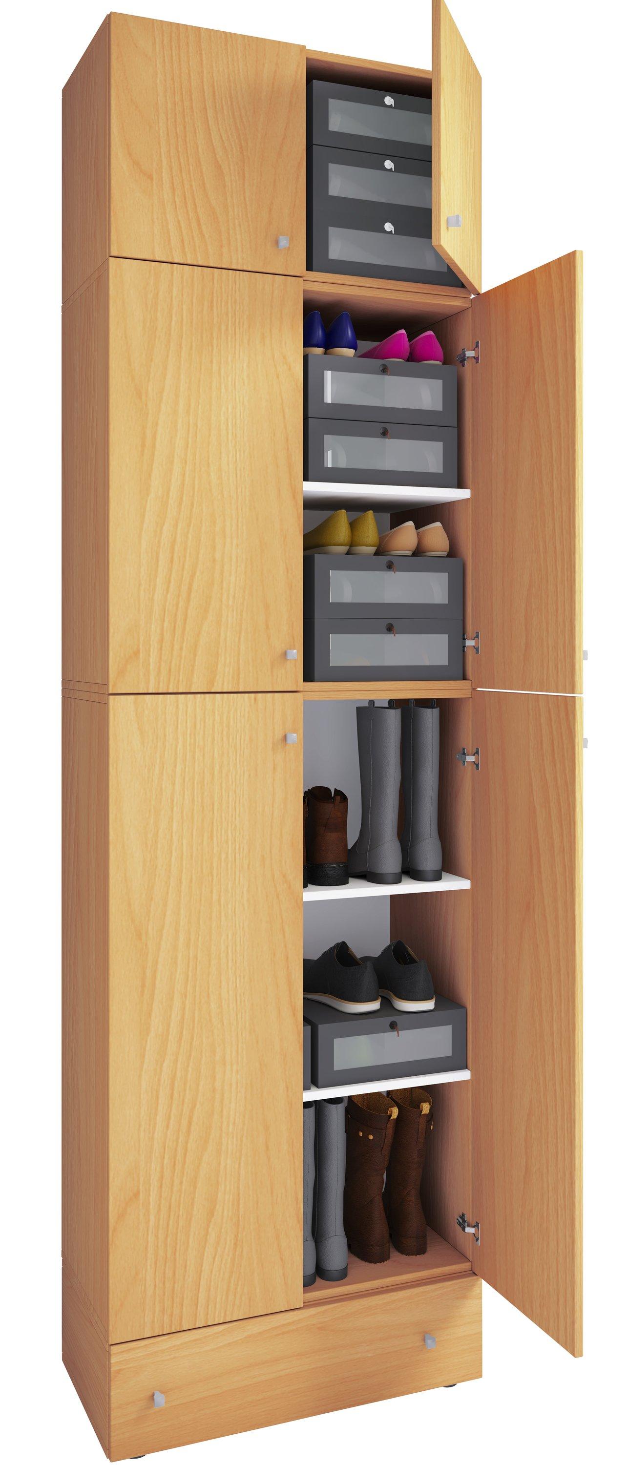 VCM XXL Holz Schuhschrank Kleiderschrank Schuhe Dielenschrank Lona 5f A Schublade