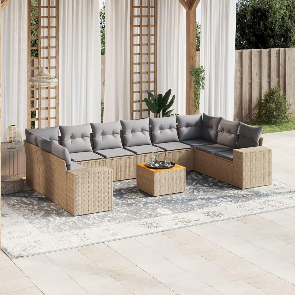 VidaXL Garten sofagarnitur poly-rattan