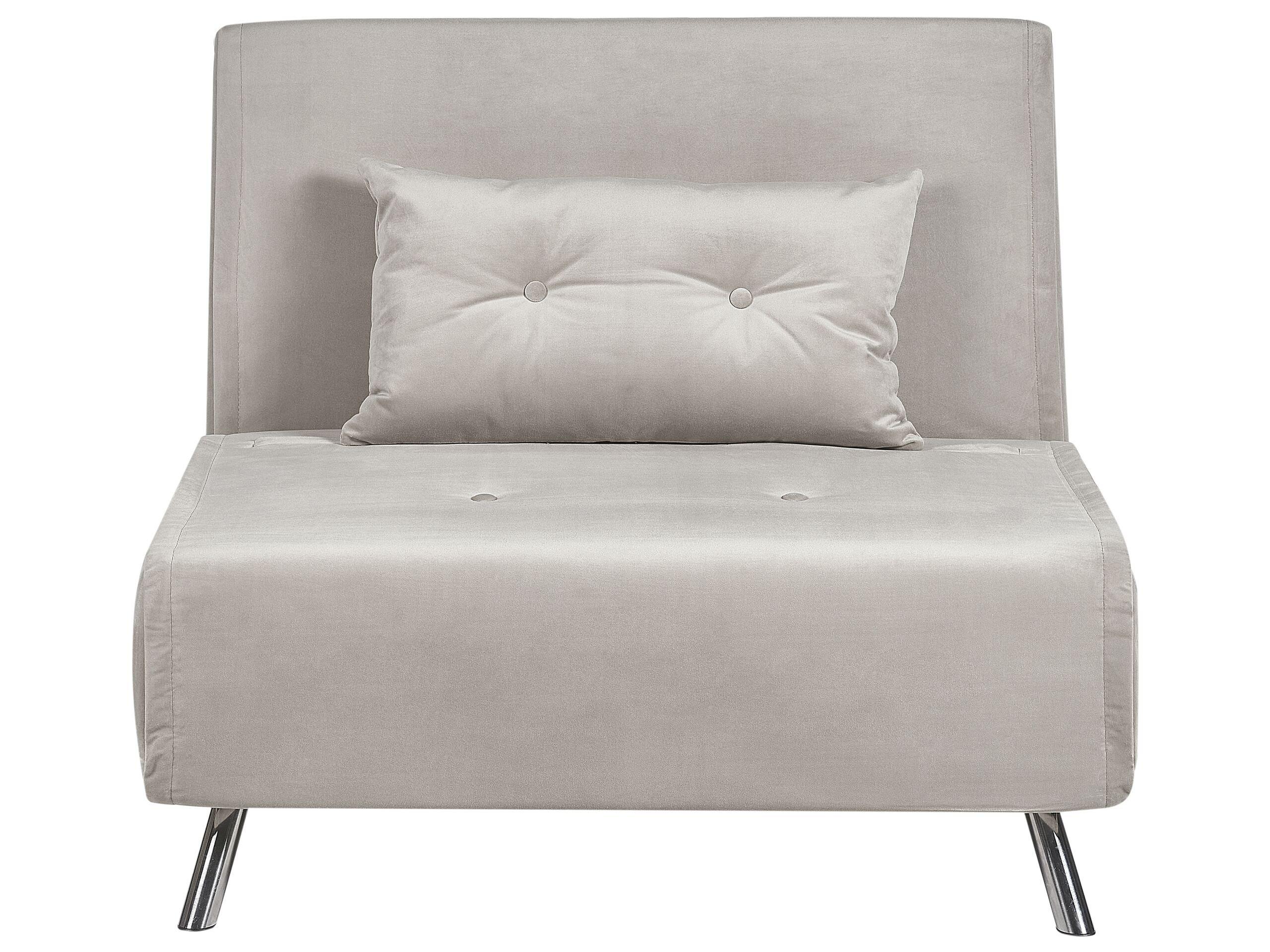 Beliani Schlafsofa aus Samtstoff Modern FARRIS