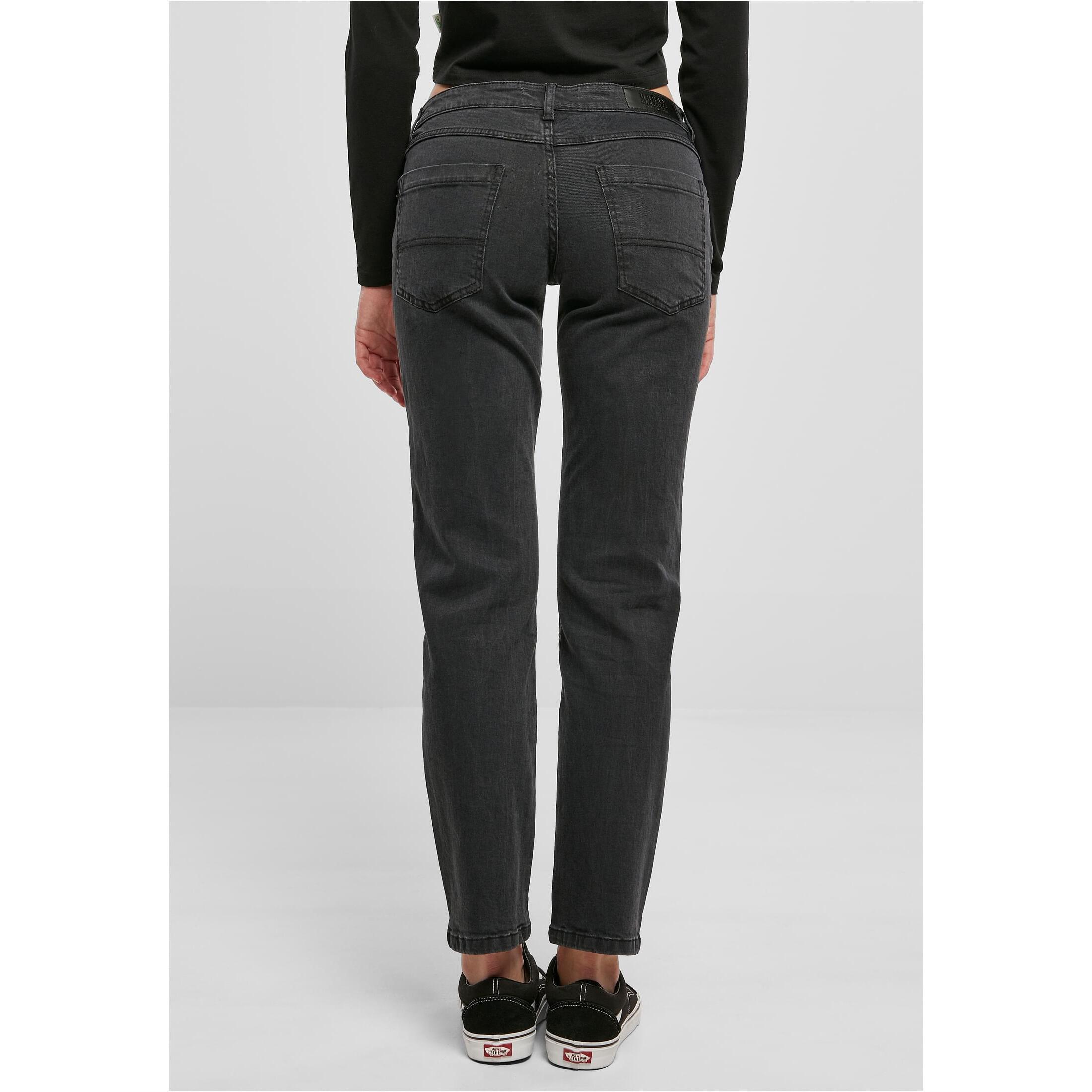 URBAN CLASSICS Jeans gerade hohe Taille