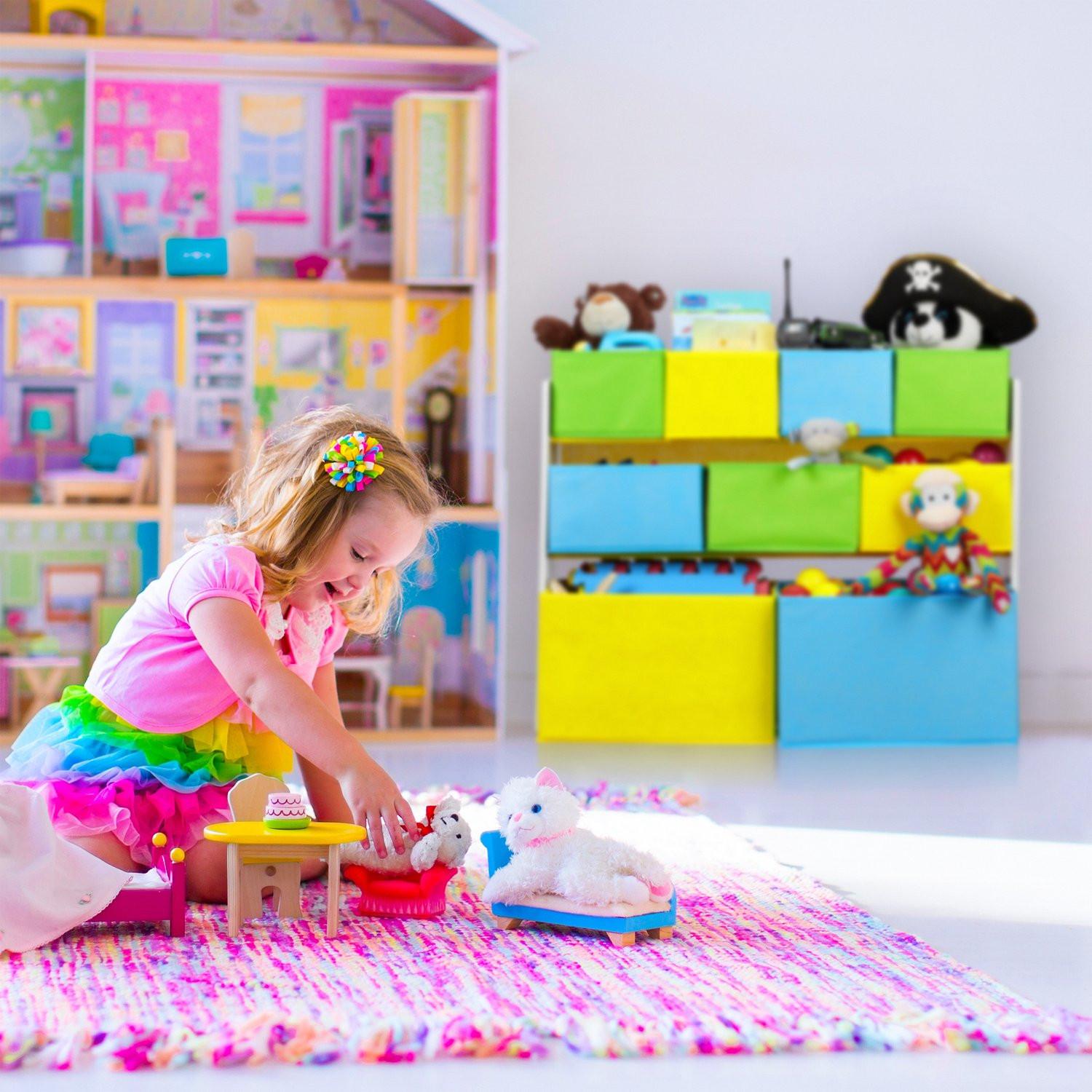 B2X Kinderregal mit Motiv und 9 Schubladen