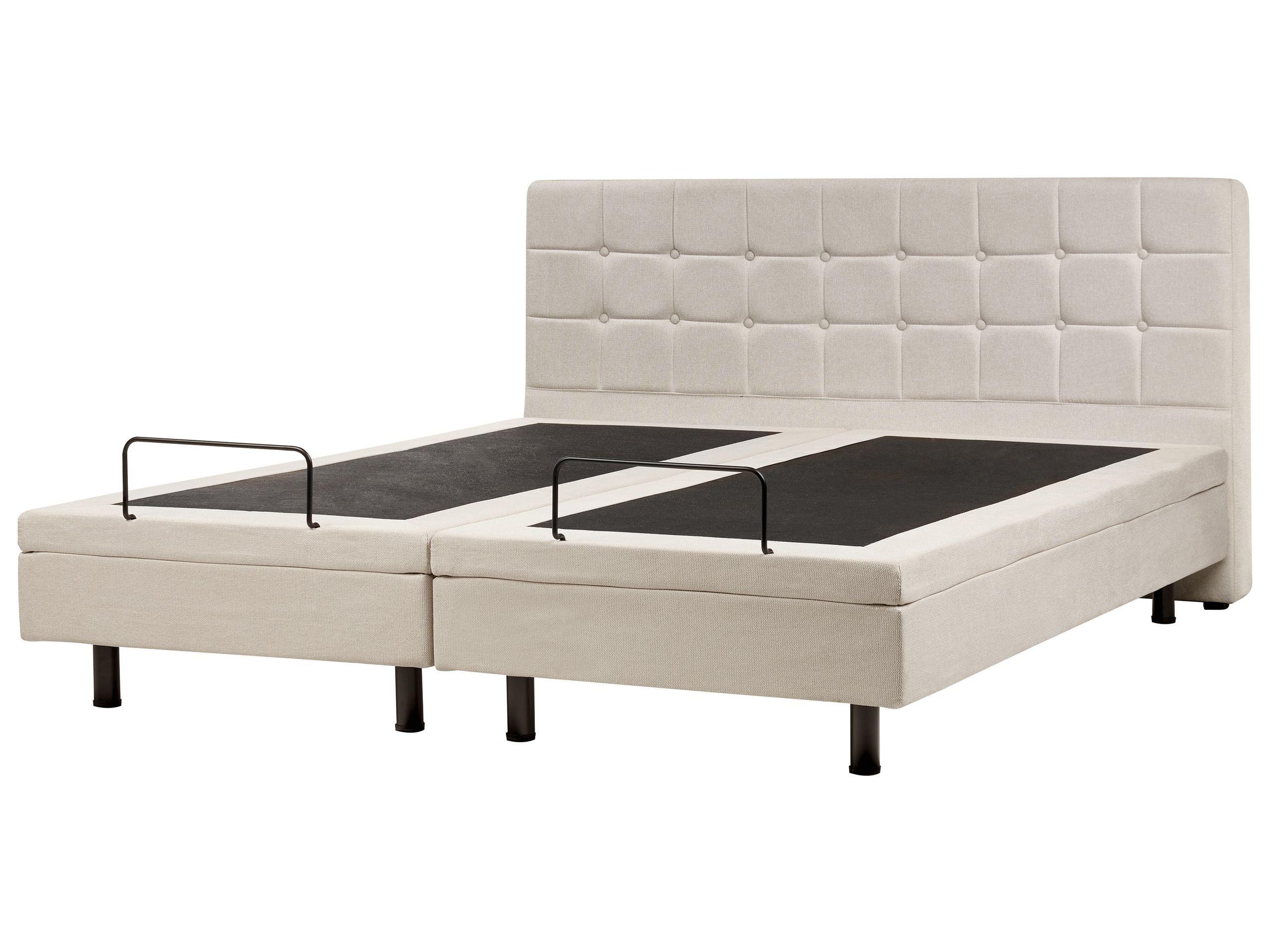 Beliani Bett verstellbar aus Polyester Klassisch DUKE
