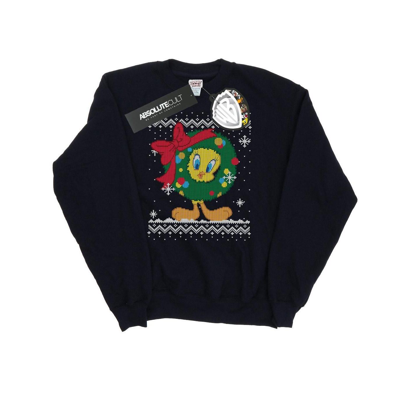 LOONEY TUNES Tweety Pie Christmas Fair Isle Sweatshirt
