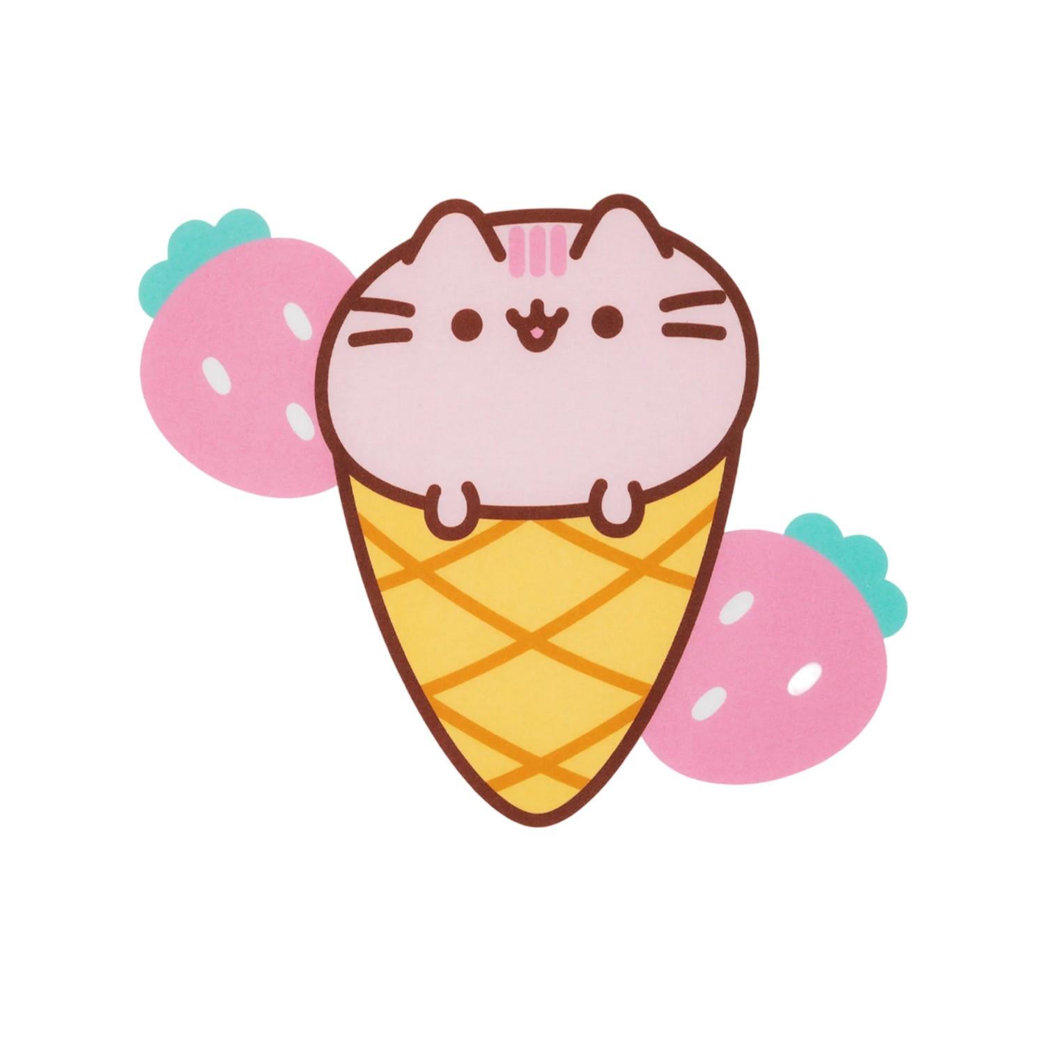 PUSHEEN Eis Erdbeere Grafikdruck T-Shirt