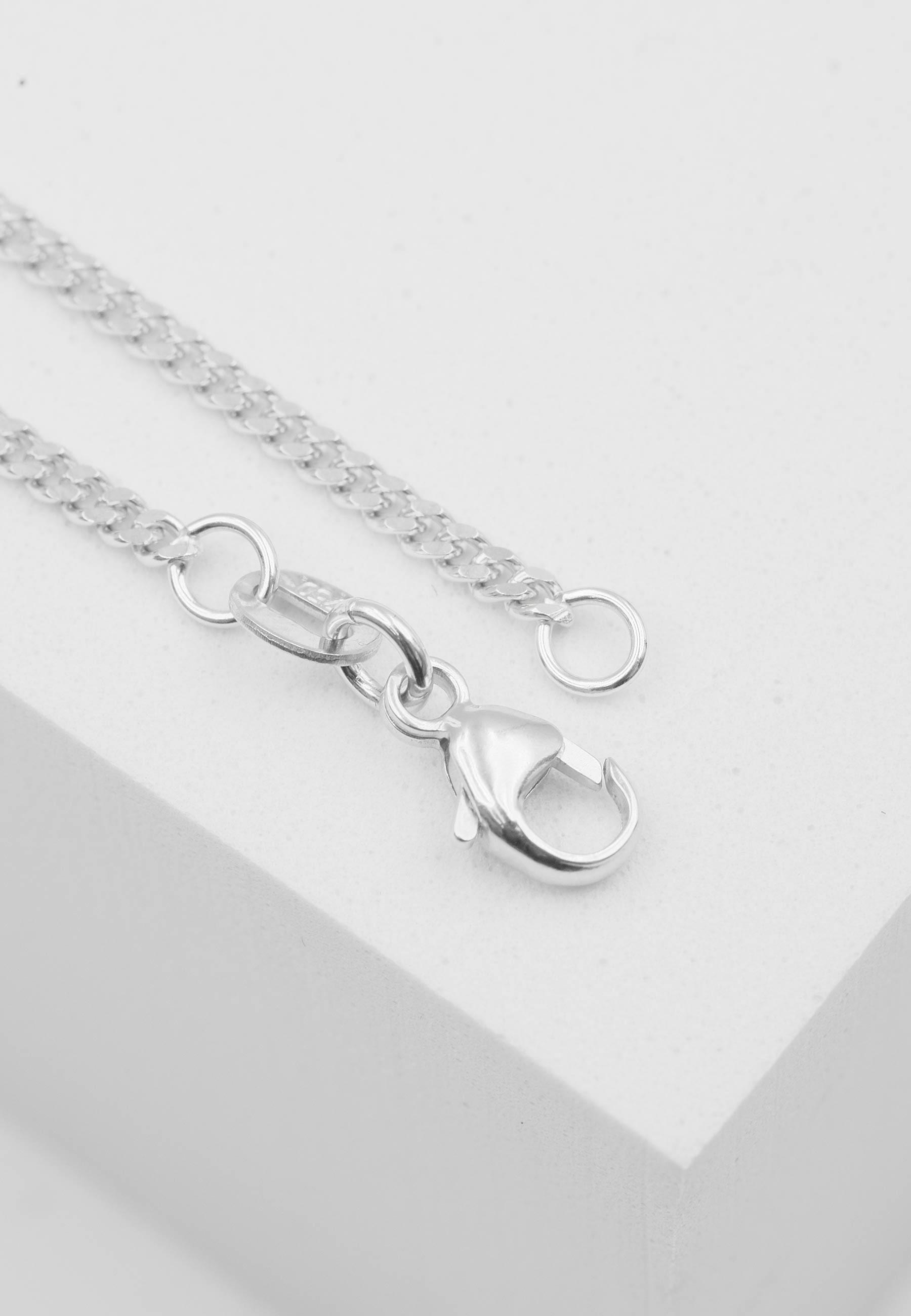 MUAU Schmuck Collier Panzer Weissgold 750, 1.8mm, 38cm