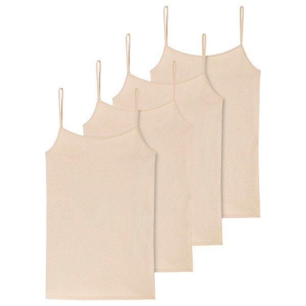 Schiesser 4er Pack 95/5 Organic Cotton - Spaghetti-Top