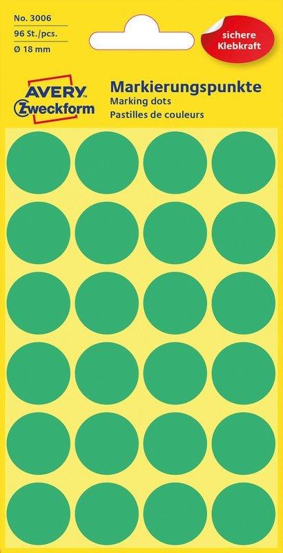 Avery-Zweckform AVERY ZWECKFORM Markierungspunkte, 96 Stück, 18mm