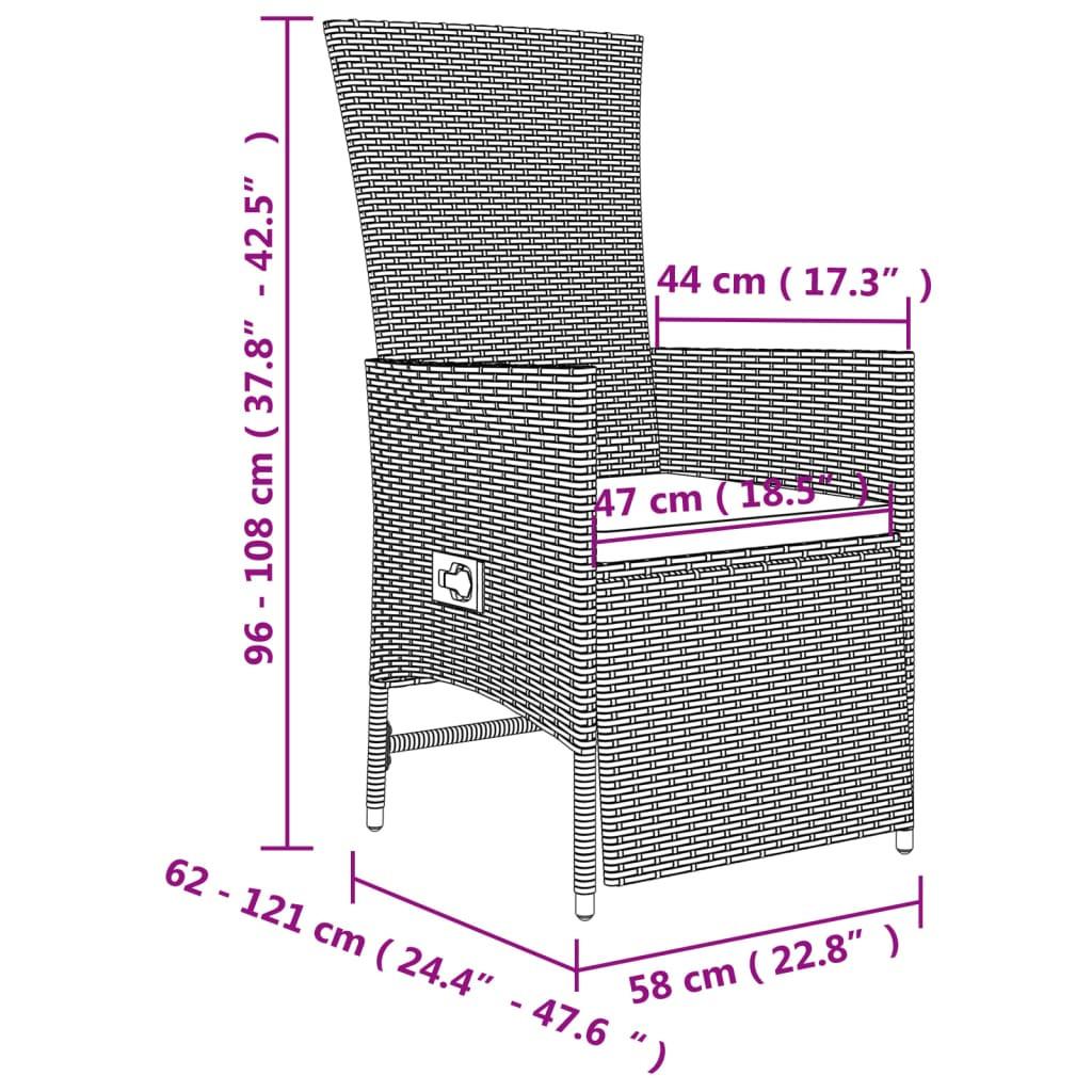 VidaXL Garten essgruppe poly-rattan