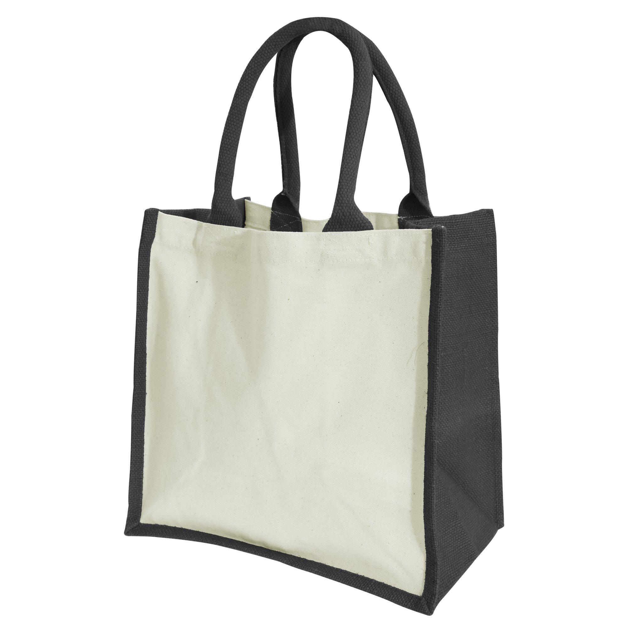Westford Mill Midi JuteTasche Shopper Einkaufstasche, 14 Liter (2 StückPackung)