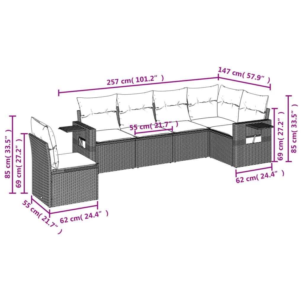 VidaXL Garten sofagarnitur poly-rattan