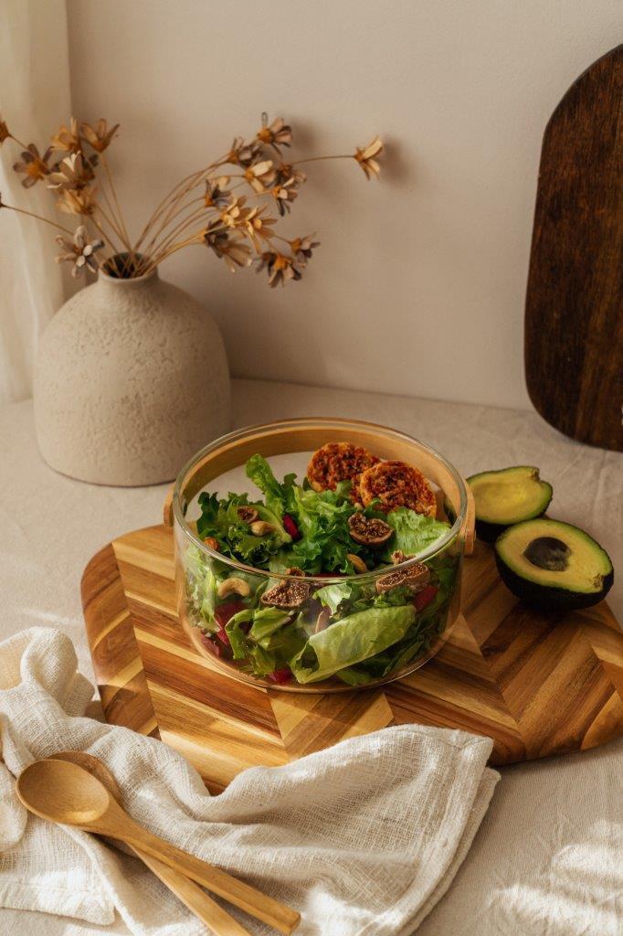 Nuts Innovations Servierschüssel mit Griff transparent