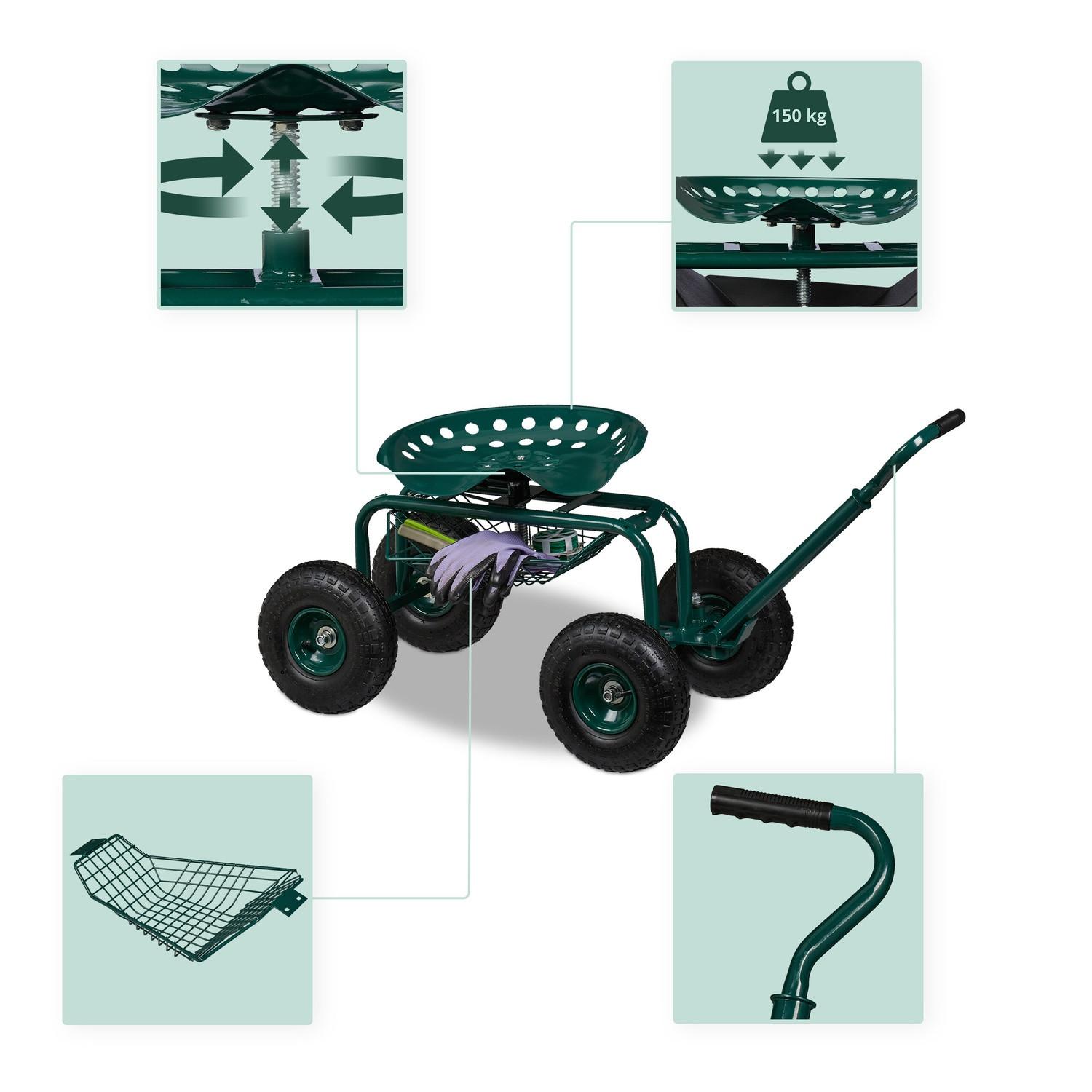 Northix Mobiler Gartensitz mit Stauraum