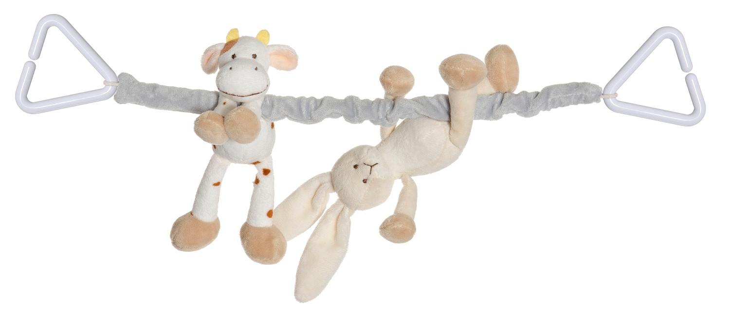 TEDDYKOMPANIET Tk Diinglisar Kaninchen- und Kuh-Kinderwagen-Aufhänger