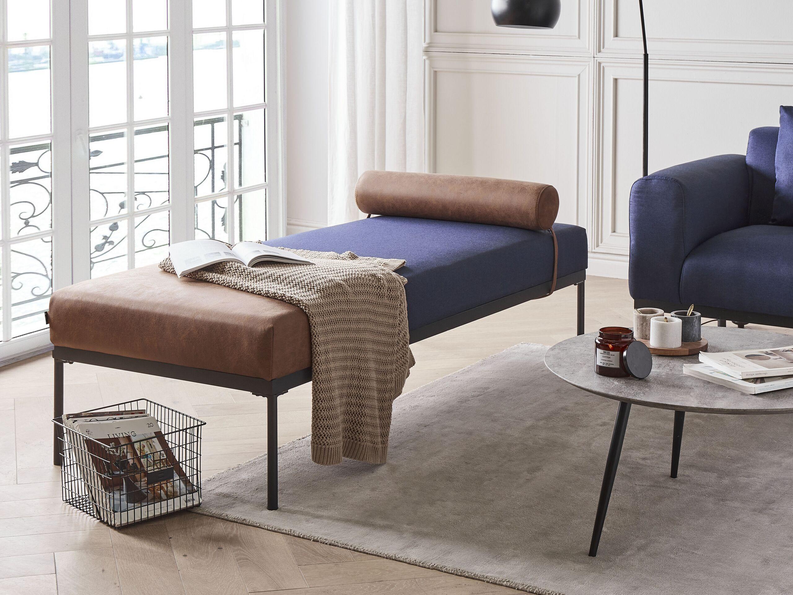 Beliani Chaiselongue aus Kunstleder Retro MALMOS