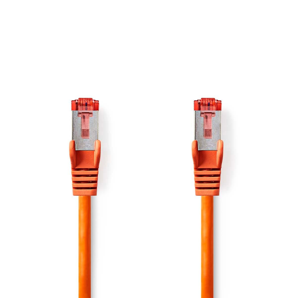 Nedis CAT6 Netzwerkkabel | RJ45 Stecker | RJ45 Stecker | S/FTP | 1,00 m | Rund | LSZH | Orange | Etikett