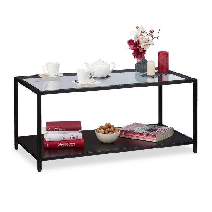 B2X Couchtisch mit Glasplatte