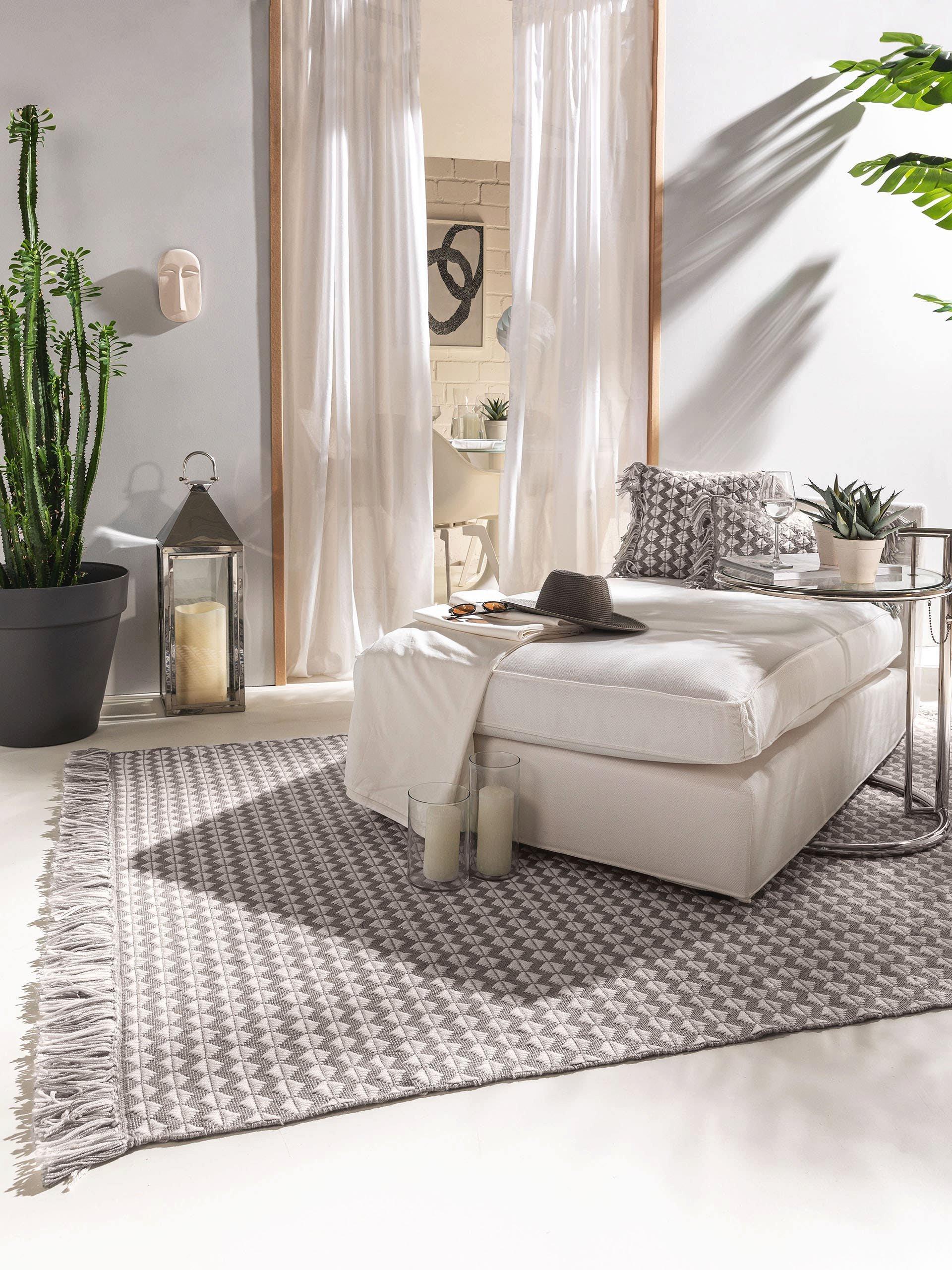 Benuta Teppich aus recyceltem Material Morty Grau