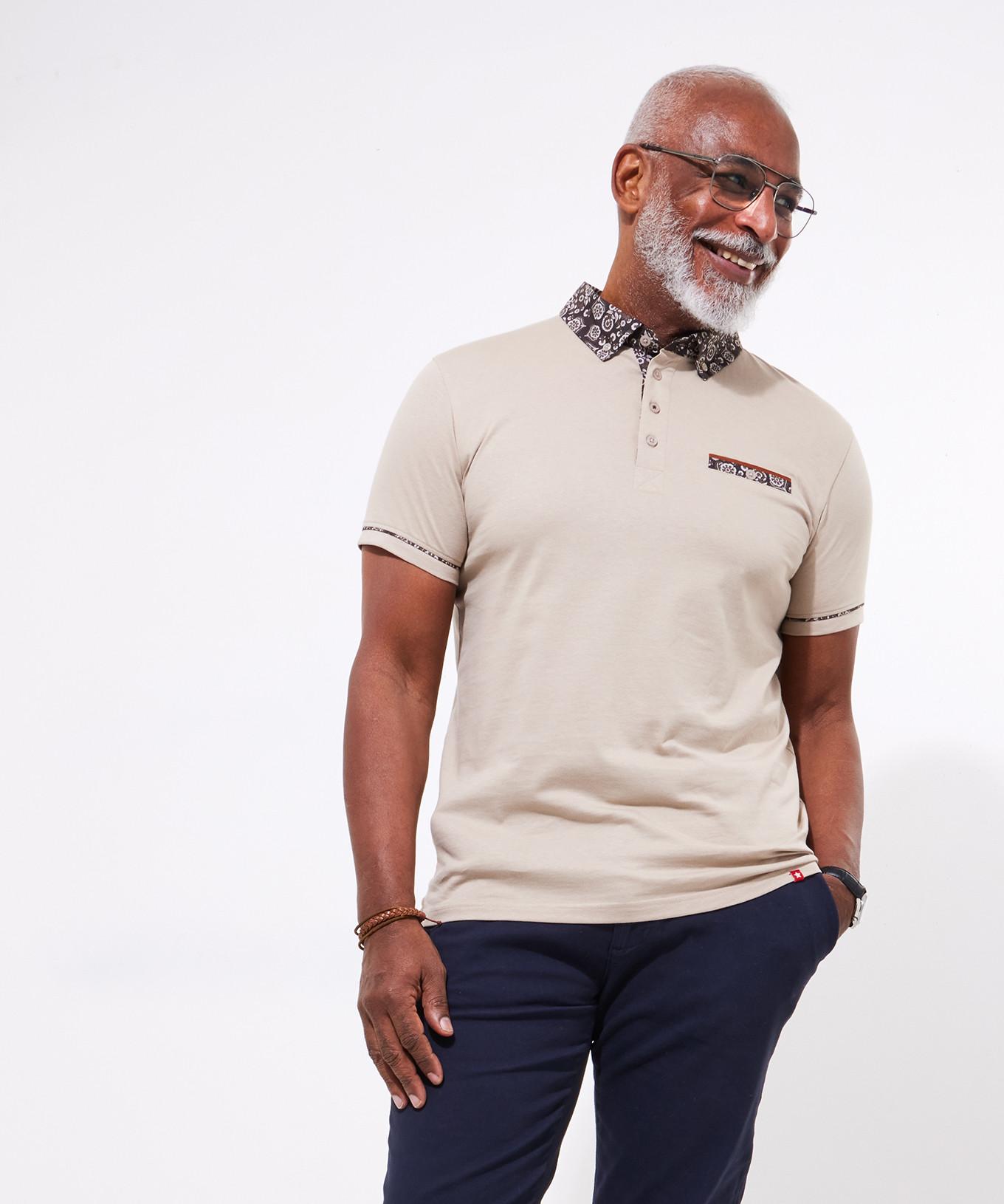 Joe Browns Polohemd mit Blumenmuster Kragen