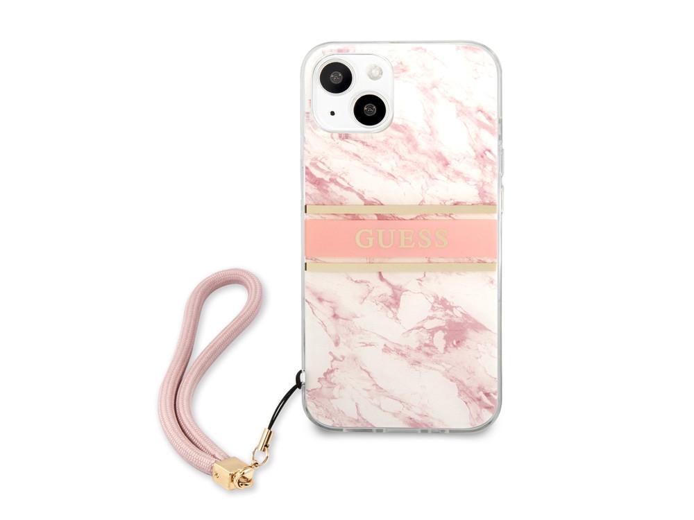 GUESS Hülle Apple iPhone 13 Mini Marble Strap