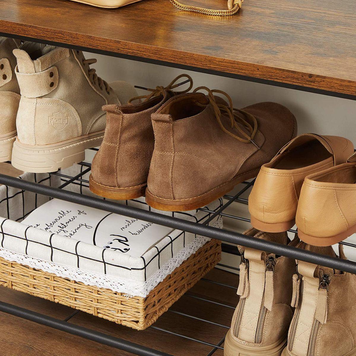 Calicosy Mehrzweckschrank mit Kleiderhaken und Schuhbank