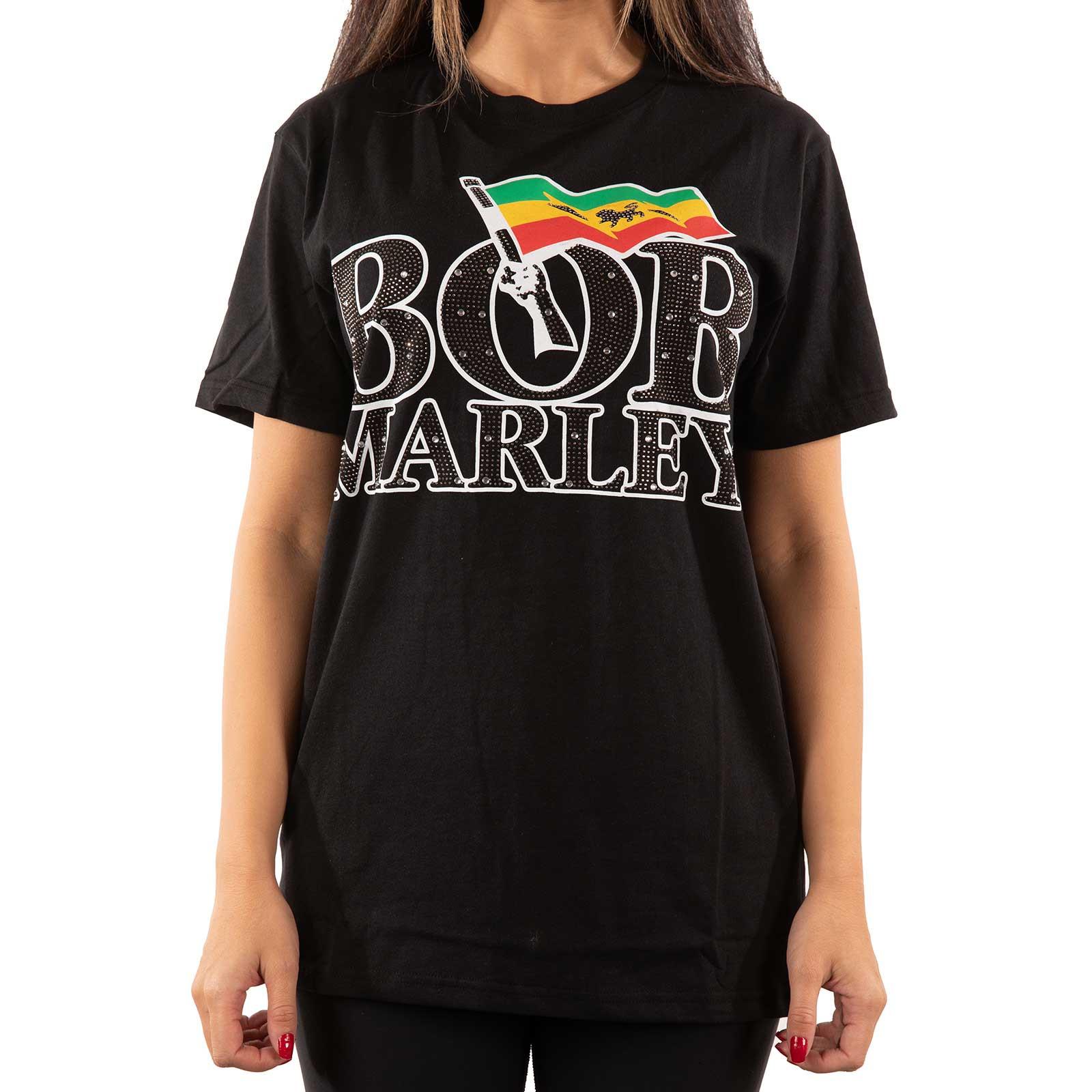 Bob Marley Verziertes T-Shirt