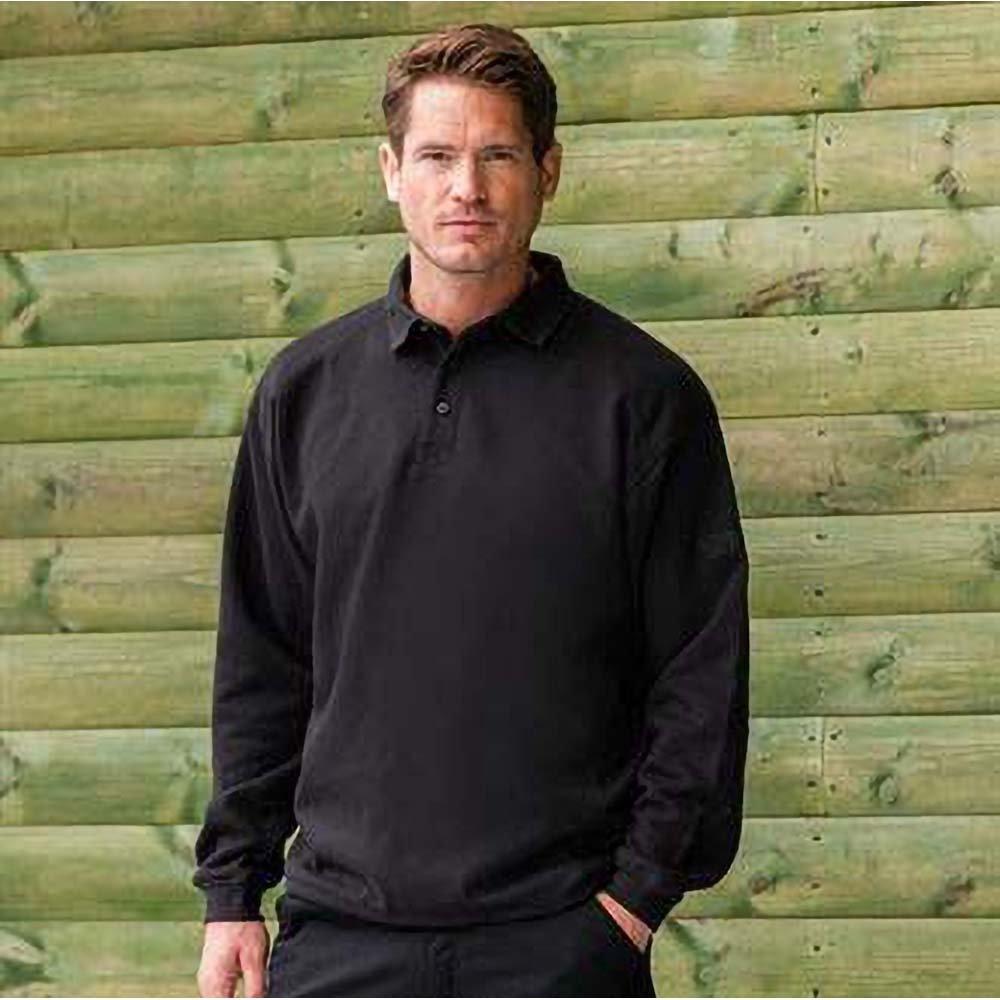 Russell Europe Sweatshirt mit Knopfleiste und Kragen