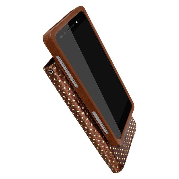 Avizar Flip Cover Tupfen Größe XXL – Braun