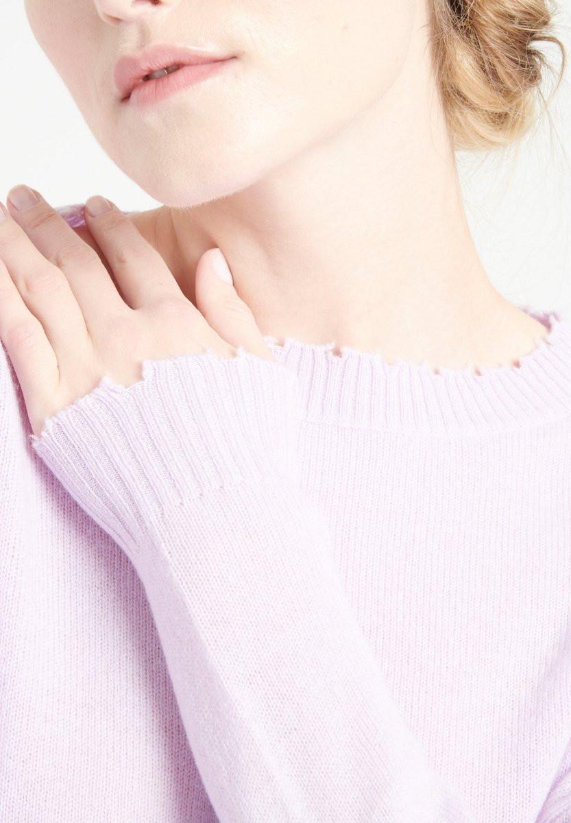 Studio Cashmere8 MIA 17 Pullover mit Rundhalsausschnitt und Ziselierung - 100% Kaschmir