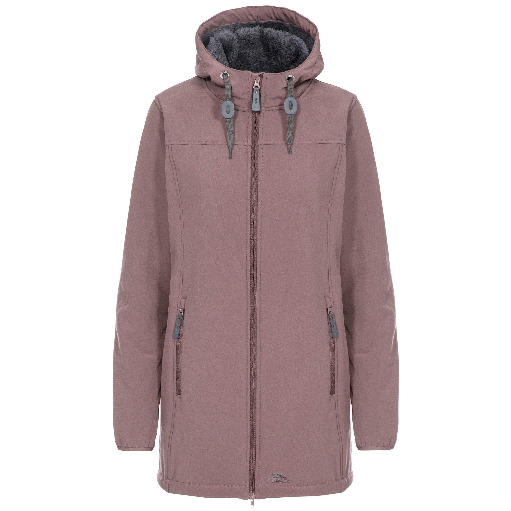 Trespass Jacke Kristen, mit Kapuze, wasserdicht, längere Länge