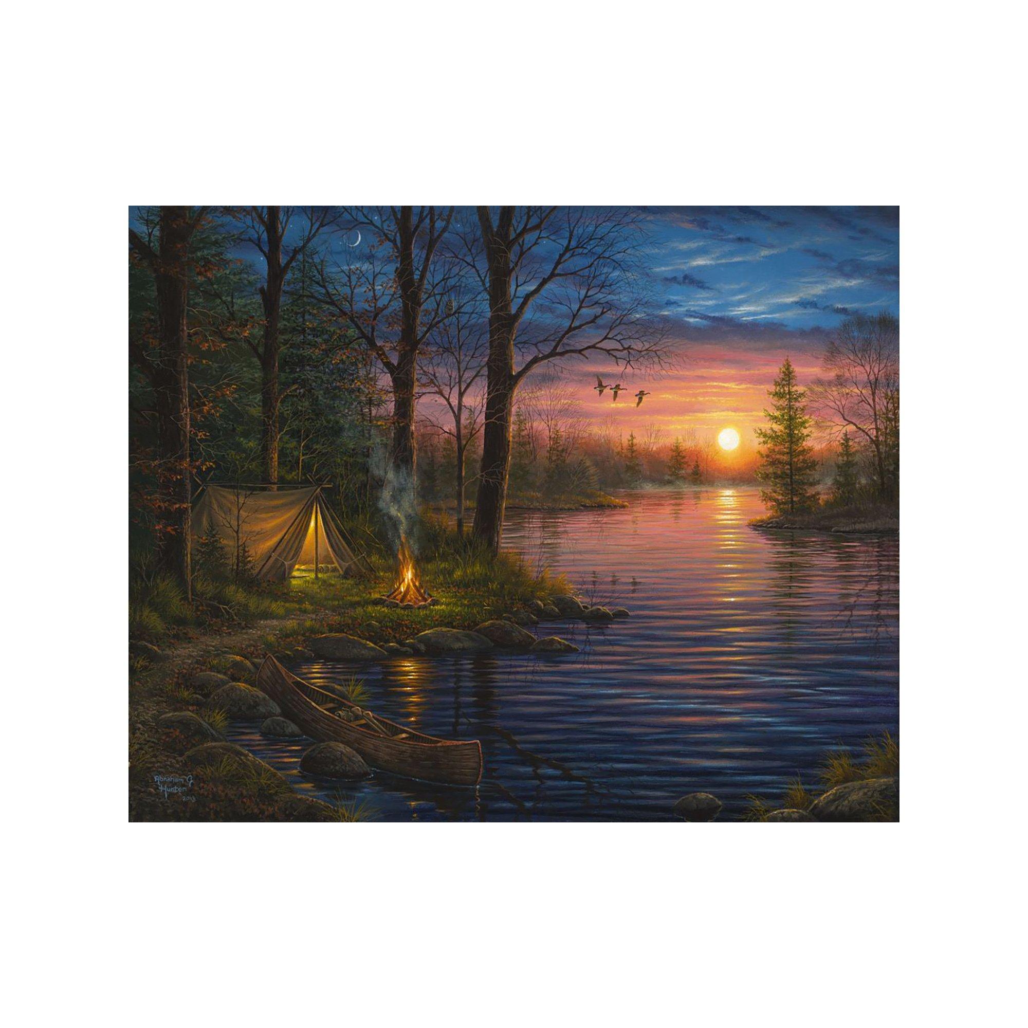 Figured'Art Malen nach Zahlen Zelten am Fluss