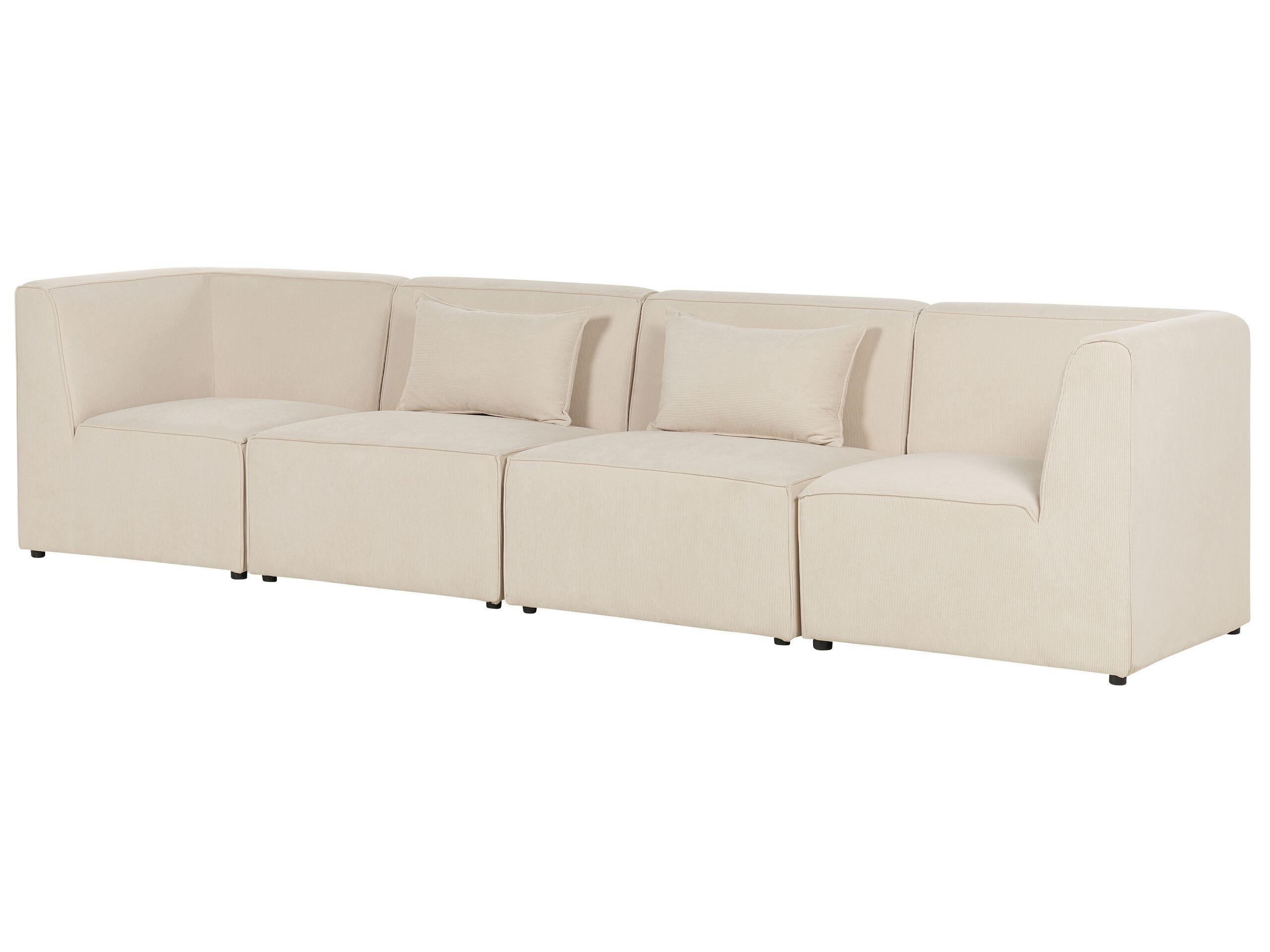 Beliani Modulsofa aus Cord Modern LEMVIG