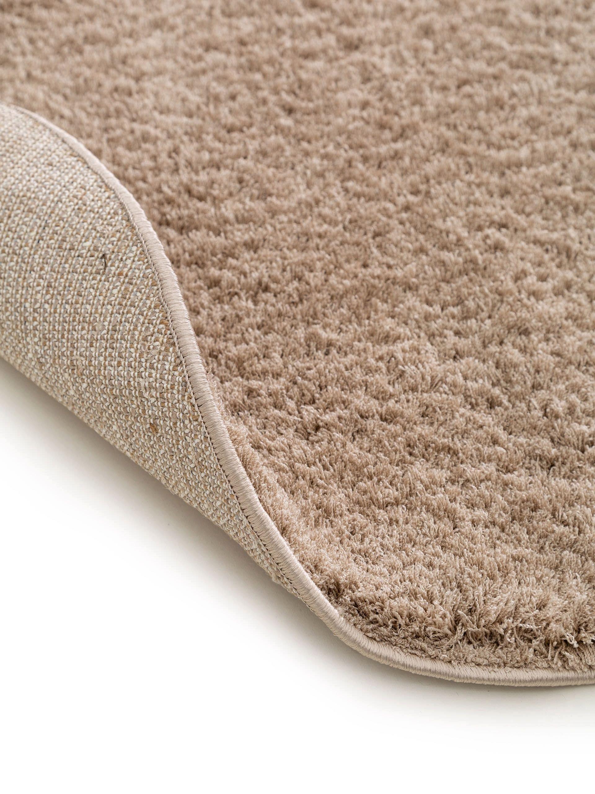 Benuta Hochflorteppich rund Soda Beige