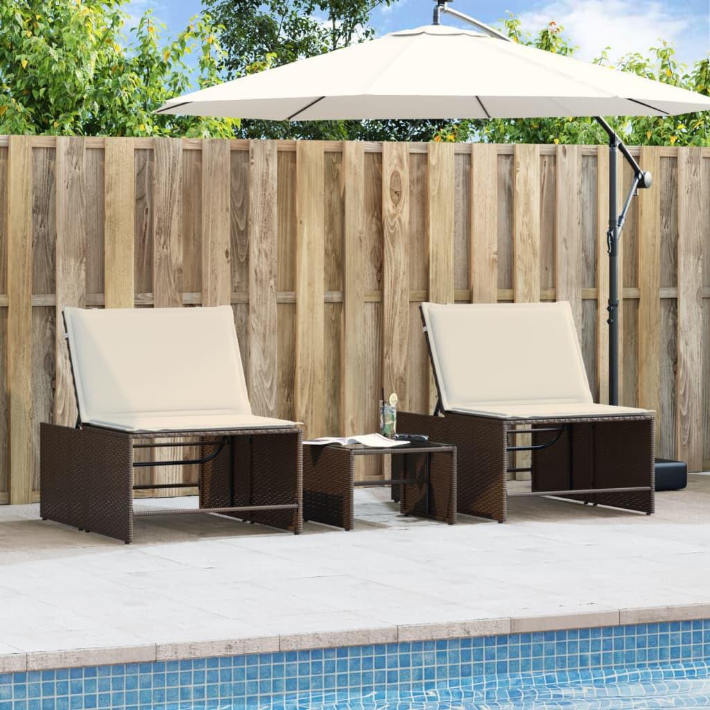 VidaXL Sonnenliege poly-rattan