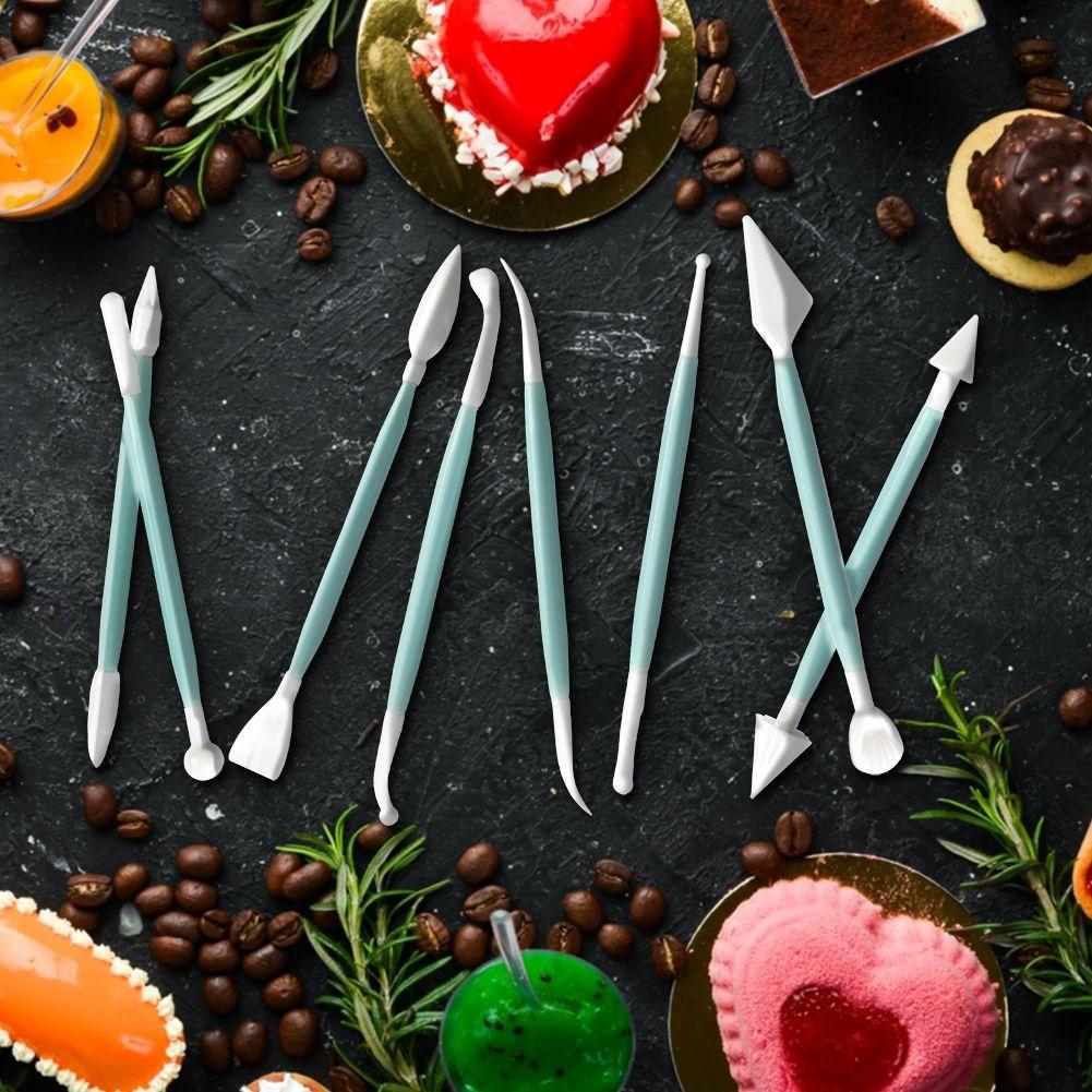 B2X 8 Marzipan-Modellierwerkzeuge: Gestalten Sie detailreiche Torten