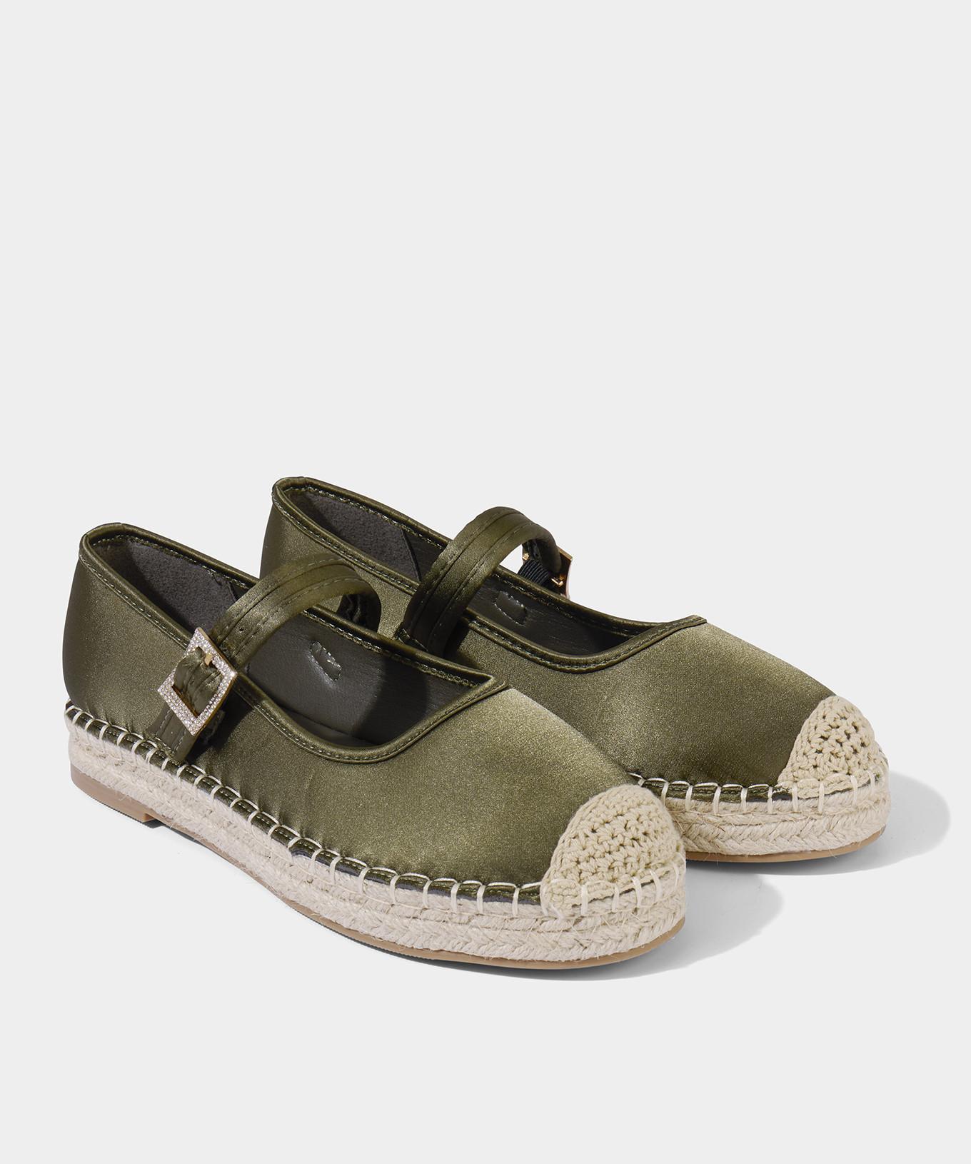 Joe Browns Satin Espadrille-Schuhe mit Schnalle
