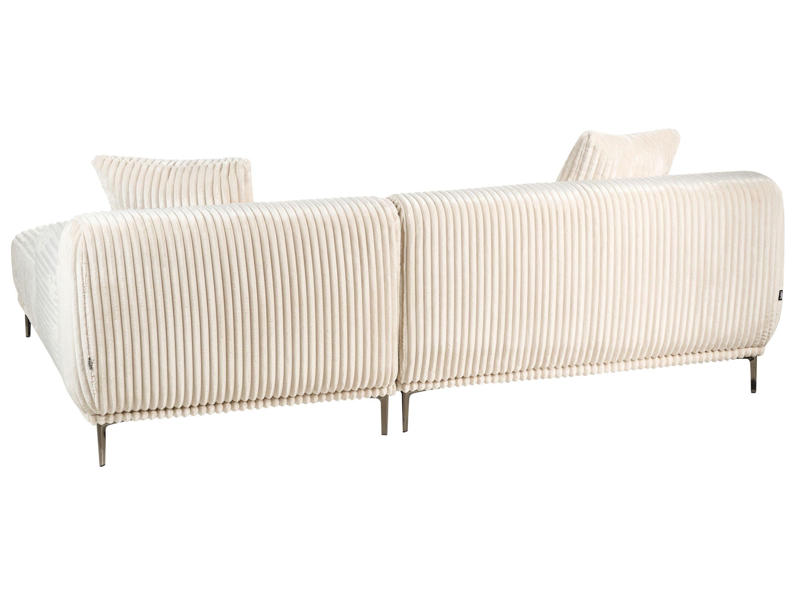 Beliani Ecksofa aus Cord Retro STENUM