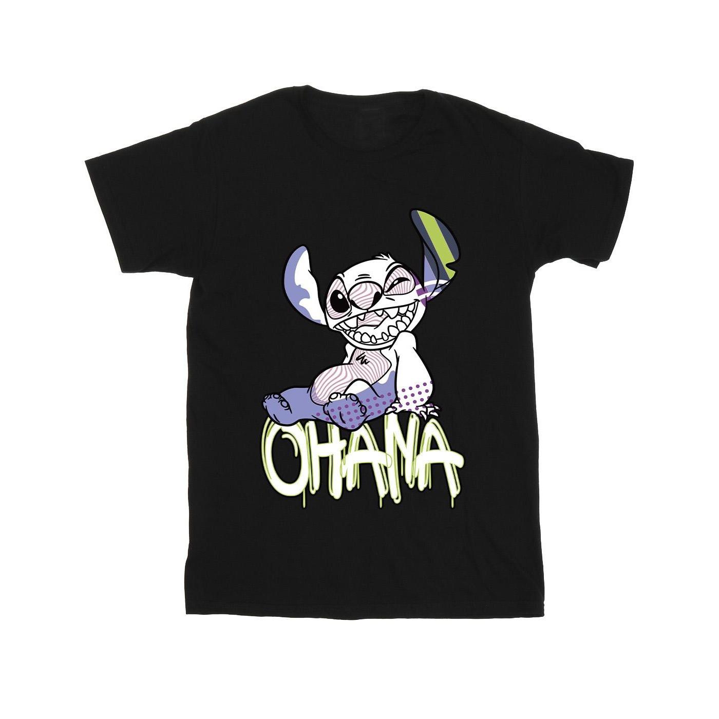 Disney Ohana Grafikdruck T-Shirt