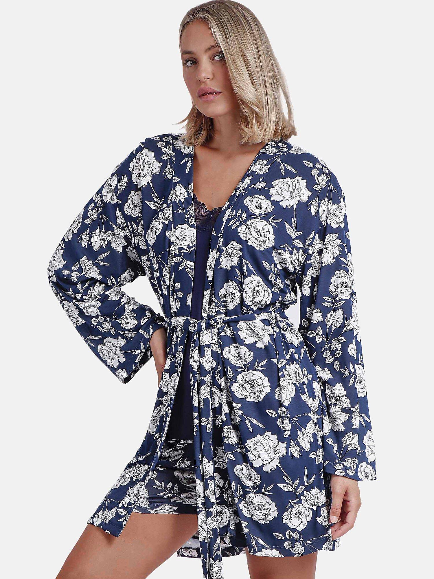 Admas Negligé Navy Flowers