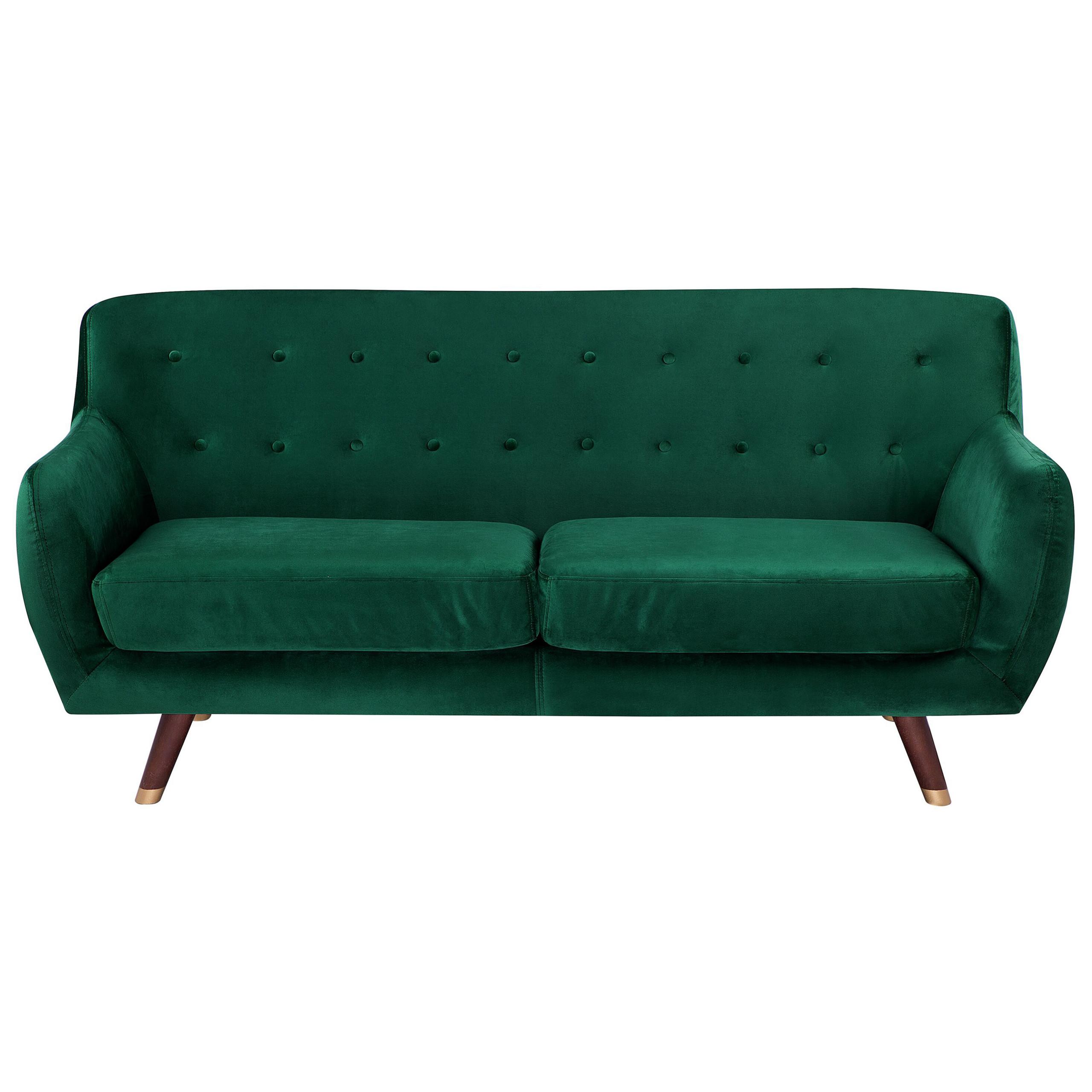 Beliani 3 Sitzer Sofa aus Samtstoff Glamourös BODO