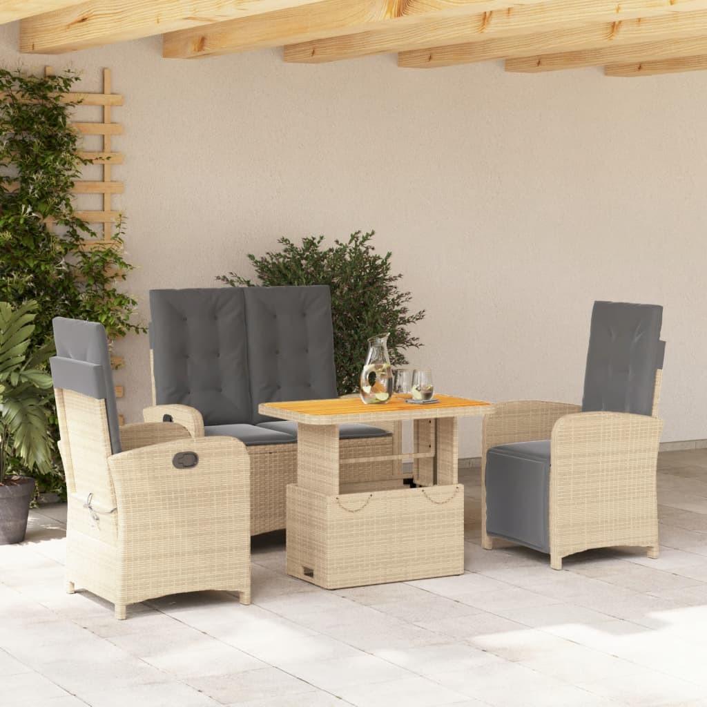 VidaXL Garten essgruppe poly-rattan