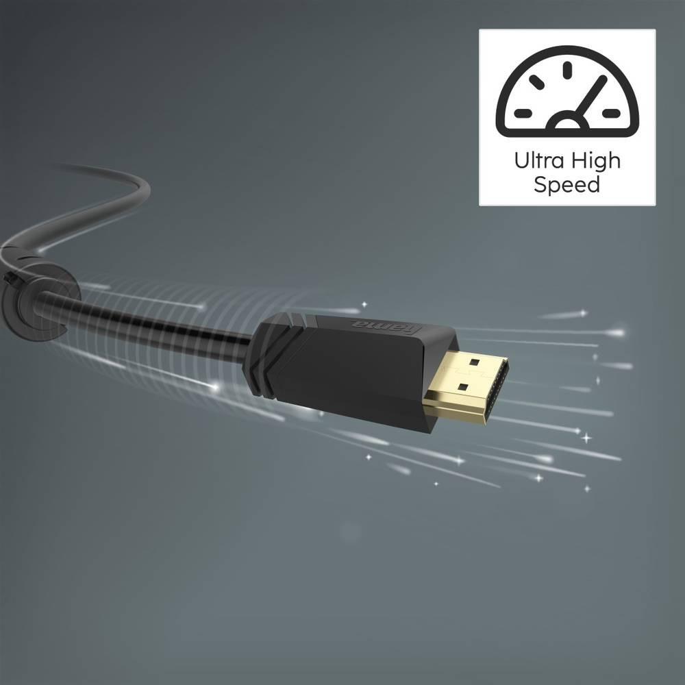 hama High Speed HDMI-Kabel, Stecker - Stecker, 4K, Ethernet, vergoldet, 10.0 m