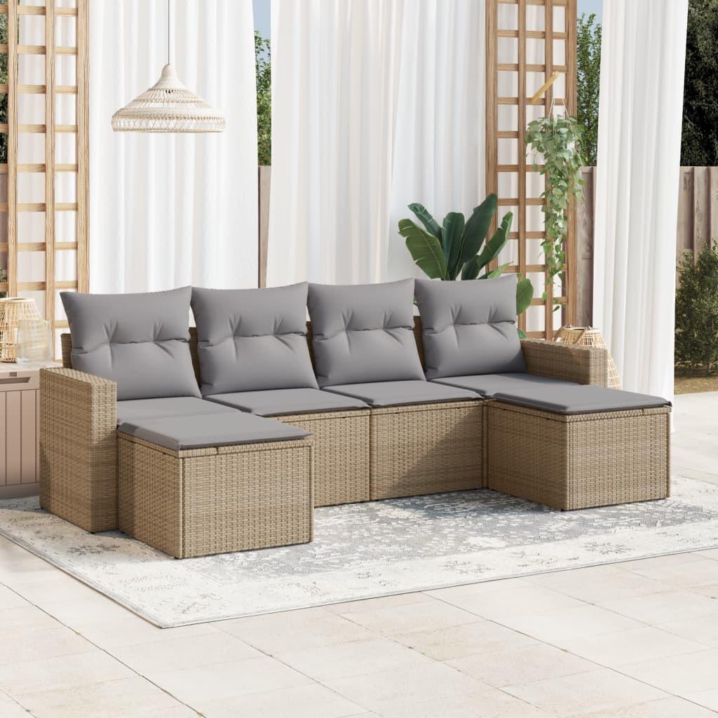 VidaXL Garten sofagarnitur poly-rattan