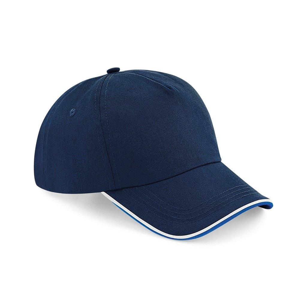 Beechfield Authentic Paspel 5 Paneel Baseballkappe