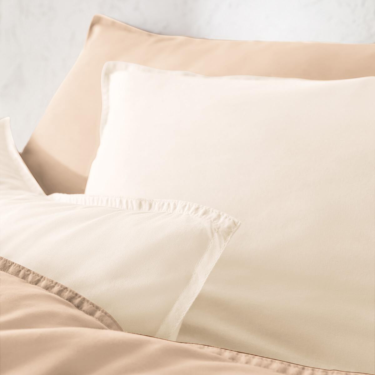 La Redoute Intérieurs Unifarbener Duvetbezug aus gewaschener Baumwolle Scenario